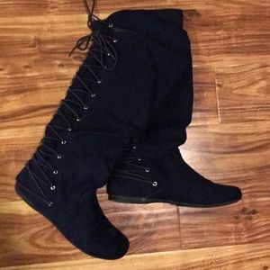 Boots, color blue, size 9